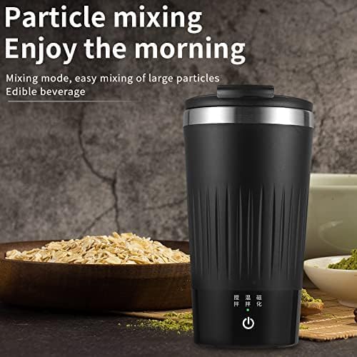 LLBB USB Coffee Cup Rechargeable Heating Self Stirring Mixing Mug Warmer Coffee Capsule Cup (White) - Image 6