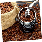 Vintage Style Manual Coffee Grinder Wooden Burr Mill Hand Coffee Beans Grinding Machine with Ceramic Burr for Home Use Dark Brown - Image 4