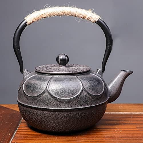 Tea Kettle,Cast Iron Teapot in Japanese Style,Tetsubin Tea Kettle with Stainless Steel Infuser,Die Casting Pattern Stove Safe Kettles,Traditional Iron Teapots,1.2L(Color:O) (Size : I) by Unknown