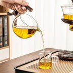 Lazy Kungfu Drip TeaPot, Heat Resistant Tea Set, Semi-Automatic Glass Teapot Suit for Magnetic Water Flow Wooden Glass Teapot Set - Image 4