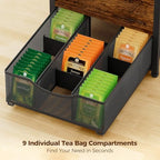 Plaviya 3-Tier Tea Bag Organizer with Drawer for Countertop - Image 4