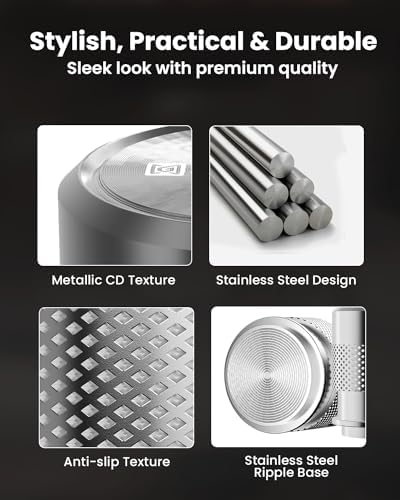 53mm Espresso Tamper, Maestri House Stainless Steel Barista Coffee Tamper for Espresso Machine, Spring-loaded Tamper Fits for 54mm Breville Portafilter Fits for 54mm Espresso Portafilter (Silver) - Image 5