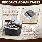 Stainless Steel Coffee Knock Box - Espresso Grounds Bin with Silicone Bar, Dishwasher Safe Espresso Knock Box for Home & Commercial Use (Small) - Image 5