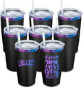20 oz Tumbler Bulk Stainless Steel Tumblers with Lids and Straws Black by MetalyaTumblers