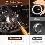 54mm Dosing Funnel and Espresso Distribution Tool Set, Magnetic Coffee Funnel, Espresso Tools Espresso Accessories (Silver) - Image 2