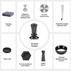 9 Pcs 58mm Espresso Accessories Kit, Spring Loaded Calibrated Tamper,mat，WDT Tool，Dosing Funnel，Puck Screen kit，Basket Removal Tool ，Cleaning ClothSet,Fits 58mm Espresso Coffee Machines(58MM) - Image 2