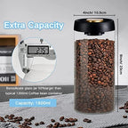Gute Borosilicate Glass Kitchen Storage Jars, Coffee Canisters with Airtight Lid Seal, Food Storage Containers - Perfect for Coffee Beans, Tea, Sugar, Candy, Spices, Rice (1800ml/60 Ounces) - Image 4