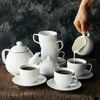 BTaT Royal Tea Set - 4 Porcelain Tea Cups (8oz), Pot (32oz), Creamer & Sugar Set - Image 2