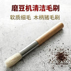 Wooden Handle Coffee Cleaning Brush for Grinder Cafe Bar Home - Image 4