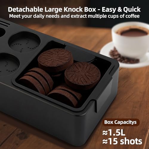 ShanSon Espresso Tamping Station for 51,53,54&58mm Portafilters,Tamper, Distributor, ABS espresso machine accessories with Built-in Detachable Knock Box & Tool Holder Rectangle - Image 3