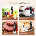 MEGAWISE 1000W Hand Blender,Multi-Attachment Immersion Blender with Chopper - Image 3