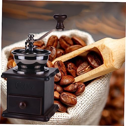Manual Coffee Bean Hand Grinder Wooden Burr Mill Vintage Style - Image 6