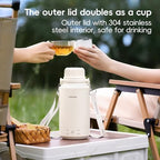 33.8 Oz/1000mL Portable Electric Kettle,304 Stainless Steel Travel Kettle Electric,4 Temp Settings with Holding Heat,600W Fast Boiling Water with Auto Shut-Off and Boil Dry Protection - Image 6