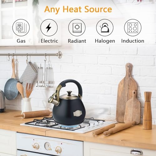 Tea Kettle Stovetop Whistling Kettle Teapot, 3Quart Tea Pot Stainless Steel Teakettle for Stove Top with Heat Proof Ergonomic Handle - Image 4