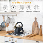 Tea Kettle Stovetop Whistling Kettle Teapot, 3Quart Tea Pot Stainless Steel Teakettle for Stove Top with Heat Proof Ergonomic Handle - Image 4