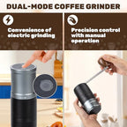 Electric Coffee Grinder Dual-Mode Electric and Manual Grinding 7-Speed Precision Grinding Portable Coffee Bean Grinder Suitable for Espresso, French Press, and Drip Coffee - Image 3