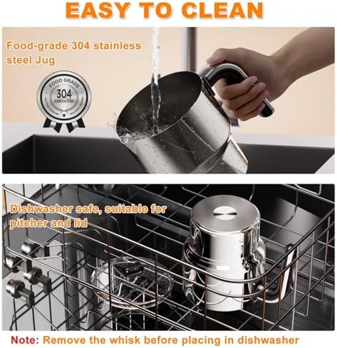 6-In-1 Detachable Electric Milk Frother - 1.2l Automatic Hot And Cold Milk Frother With Digital Display, Dishwasher Safe, Suitable For Lattes And Cappuccinos - Image 7