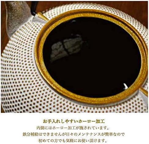 Roji Associates Cast Iron Teapot, Nanbu Tekki Teapot, ARARE - Round Type, Made in Japan, with Tea Strainer, Inner Enamel Finish, Pink Silver (20.29 fl oz) - Image 4