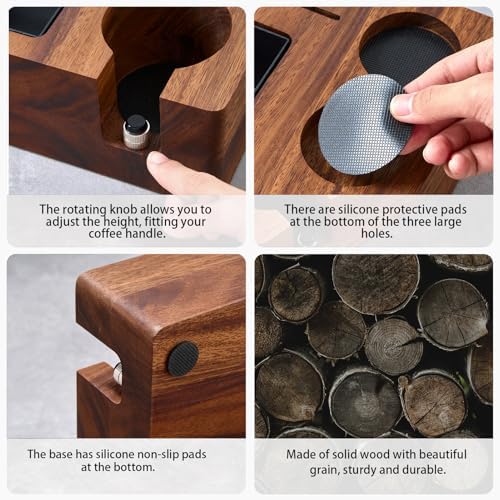 Espresso Knock Box, Tamping Station 54mm for Breville Machines | Barista Workstation with Tamper, Distributor, Normcore Counter Organizer, Portafilter Holder & Multi-Accessory Storage - Image 3