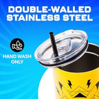 Silver Buffalo Pokémon Pikachu, Stainless Steel Tumbler, 40oz - Image 4