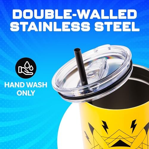 Silver Buffalo Pokémon Pikachu, Stainless Steel Tumbler, 40oz - Image 4