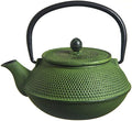 M.V. Trading T7006 Cast Iron Teapot, 27-Ounce, Green Hobnail by MVTrading
