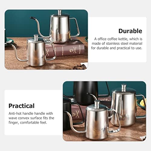 Coffee Kettle Long Narrow Spout Stainless Steel Gooseneck Kettle Hand Drip Tea Pot with Lid for Coffee Maker Home Travel Outdoor - Image 2