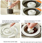 Vacuum Sealed Coffee Bean Tank Kitchen Cereals Storage Box Airtight Container Sealed Canister for Tea(1300ml) - Image 6