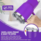 20 oz Tumbler with Handle Stainless Steel Insulated Coffee Tumbler with Lid and Straw Double Wall Vacuum Insulated Coffee Mug Leak Proof Travel Mug Tumbler for Hot and Cold Drink, Mix Color-10 - Image 5