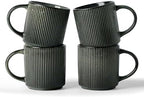 famiware Coffee Mug Set of 4, Star 12 oz Ceramic Mugs Cups Set with Handle by Famiware