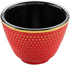 Restaurantware 2 oz Red Cast Iron Tea Cup, 2 Pack - Image 2
