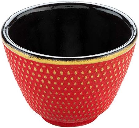 Restaurantware 2 oz Red Cast Iron Tea Cup, 2 Pack - Image 2