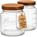 kitchentoolz Large Mason Jars with Lids – 64 oz Mason Jars Wide Mouth, 1/2 Gallon Glass Jar with Lid for Pantry Storage, Canning, Flour, Dry Goods – 2 Pack by KITCHENTOOLZ