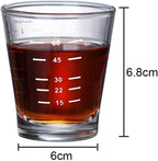Glass Mug Coffee Cup,2.5oz Espresso Shot Glass Cup Double Spouts Espresso Mug Heat Resistant Mini Measure Glass Extra Small Transparent Coffee Tumbler With Anti-scald Handle 70ml ( Color : B strong Ba - Image 7