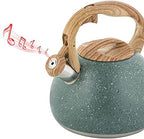 HEAGER Ceramic teapot, Stove Top Kettle, Whistling Kettle, Tea Infuser,Tea Pot, Stainless Steel Whistling Tea Kettle Stovetops Food Grade Teapot with Heat-Proof Handle - Image 7