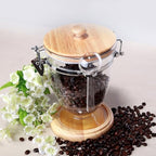 Airtight Coffee Canister with Sealing Lid, Portable Oak Handle Jar - Image 6