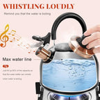 GGC Whistling Tea Kettle for Stove Top, 85OZ/2.6QT Stainless Steel Tea Pot - Image 3