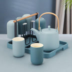 Water Pitcher Water Set Household Water Cup Set Living Room Tea Cup Simple with Tray 6 Pack Water Jug - Image 3