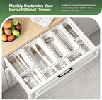 9-Pack Solid Wood Junk Drawer Organizer, Modular Desk Drawer Tray & Accessories with Non-Slip Pad, Multi-Use for Kitchen, Office, Bedroom Dresser, Utensil, Makeup, Stationery, Tea Bags & Coffee Pod - Image 2