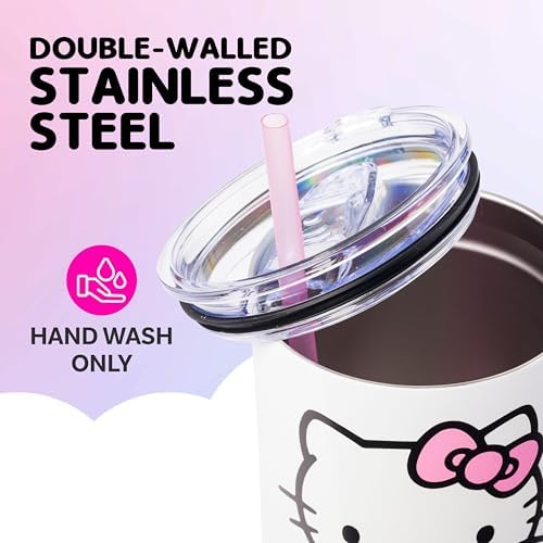 Silver Buffalo Sanrio Hello Kitty Skeleton, Stainless Steel Tumbler, 40oz - Image 4