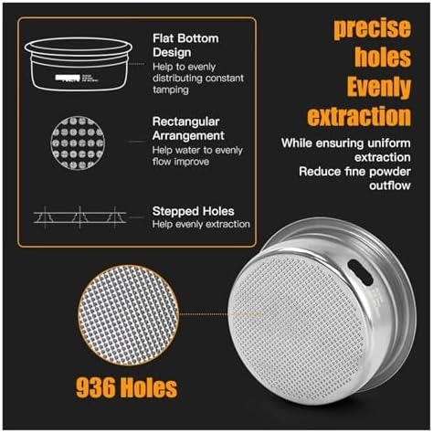 Coffee Filter Basket 58MM Precise 18g 22g Puck Screen For Bottomless Portafilter Espresso Machine Accessories Barista Tools(58MM 15g with 0.2MM) - Image 5
