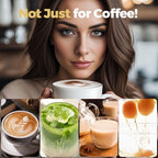 Milk Frother Handheld Whisk Stainless Steels Battery Powered Drink Mixer, Milk Frother Foamer & Mini Drink Mixer Coffee Frother, Electric Portable for Latte, Cappuccino, Hot Chocolate - Image 6