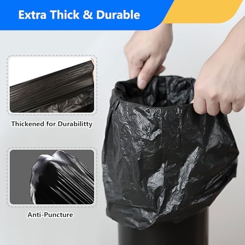 Garbage Bags for Standing Espresso Knock Box Large Trash Bag for Coffee Grounds Knock Box for Coffee Shop, Bar, Kitchen,Office, Black,4 Roll/100 pcs - Image 3