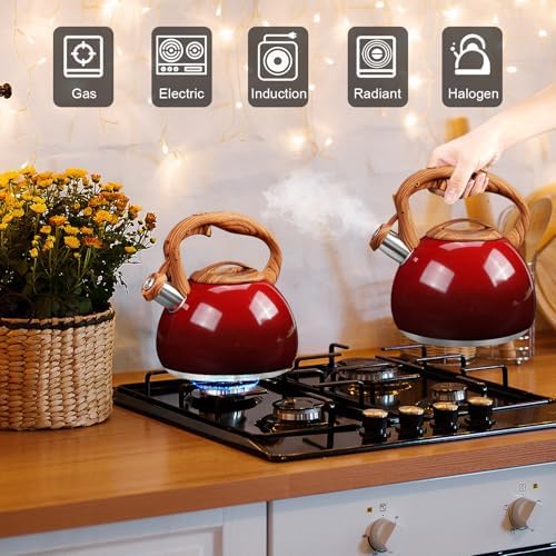 GGC Whistling Tea Kettle for Stove Top, 3.2QT/3L Stainless Steel Tea Kettle - Image 6