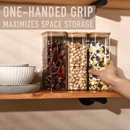 D2scrma 56oz/1.8Qt Rectangle Glass Storage Containers with Lids 3-Pack - Image 3