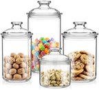 Suclain 4 Pack Acrylic Cookie Candy Jar with Lid, 14oz,24oz,34oz,50oz by Suclain