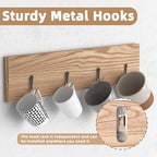 Wooden Coffee Mug Display Rack, Wall Mounted Coffee Cup Holder - Image 5