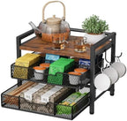 Giikin Tea Bag Organizer, Tea Organizers and Storage with 2 Drawers by Giikin