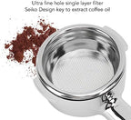58mm Bottomless Coffee Portafilter, Single Layer Aluminum Alloy Portafilter Handle, Wooden Handle for Expobar Rocket Faema Wega EM19M2 Gemilai Casadio Ascaso Sanremo La Cimbali (F Rosewood) - Image 4