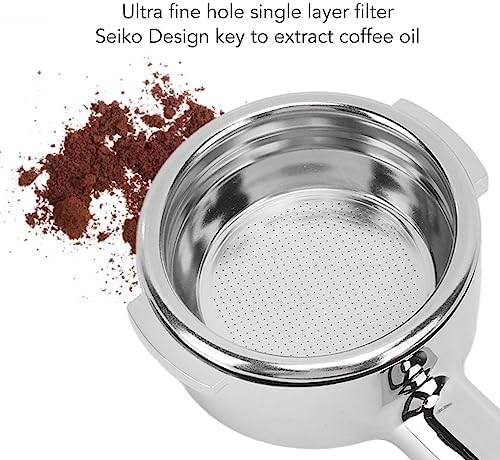 58mm Bottomless Coffee Portafilter, Single Layer Aluminum Alloy Portafilter Handle, Wooden Handle for Expobar Rocket Faema Wega EM19M2 Gemilai Casadio Ascaso Sanremo La Cimbali (F Rosewood) - Image 4